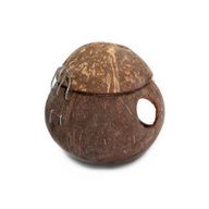 Naturlig Fågelholk av Kokosnöt - Med Krok - 13cm