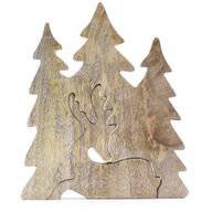 Vilse i Skogen - Hjort i Skogen - 3D Trädekoration - 23x20cm