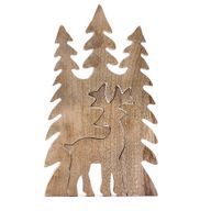 Vilse i Skogen - Hjort i Skogen - 3D Trädekoration - 25x15cm