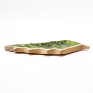 Vilse i Skogen - Emaljerad Lövformad Skål i Trä - 33x17cm