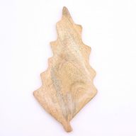 Vilse i Skogen - Emaljerad Lövformad Skål i Trä - 33x17cm
