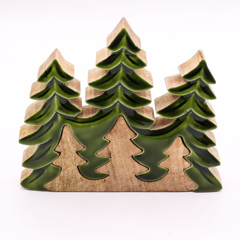 Vilse i Skogen - Tre Stycken Träd - 3D Trädekoration - 20x23cm