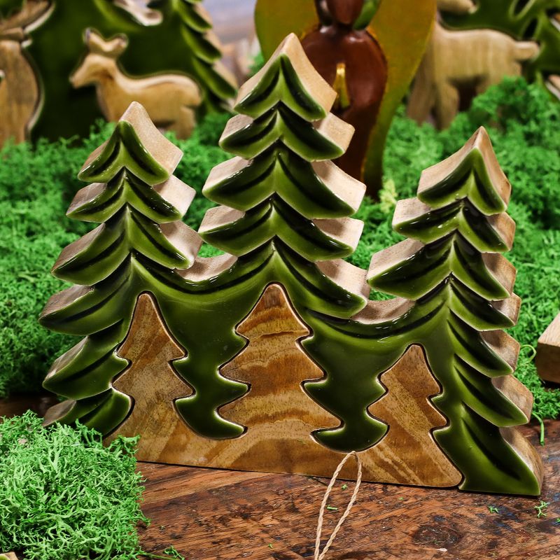Vilse i Skogen - Tre Stycken Träd - 3D Trädekoration - 20x23cm