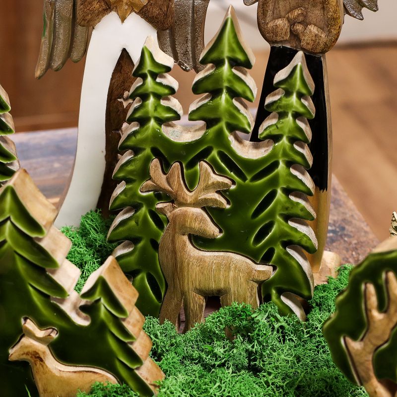 Vilse i Skogen - Hjort i Skogen - 3D Trädekoration - 25x15cm