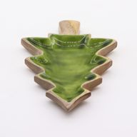 Vilse i Skogen - Emaljerad Trädformad Skål i Trä - 25x19cm