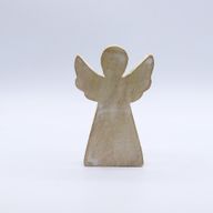 Ängel i Mangoträ - Vittvättad - 13cm