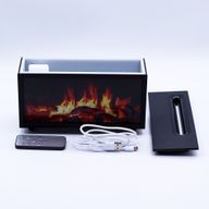 Doftspridare med Flammeffekt och Fågelljud - Svart USB - Färgbyte