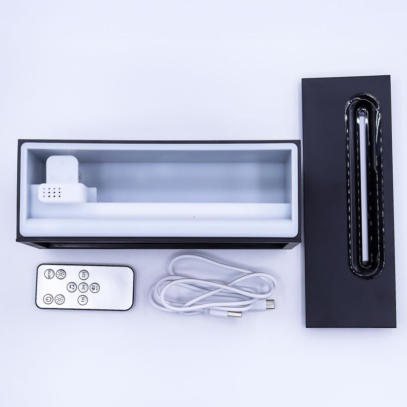 Doftspridare med Flammeffekt och Fågelljud - Svart USB - Färgbyte