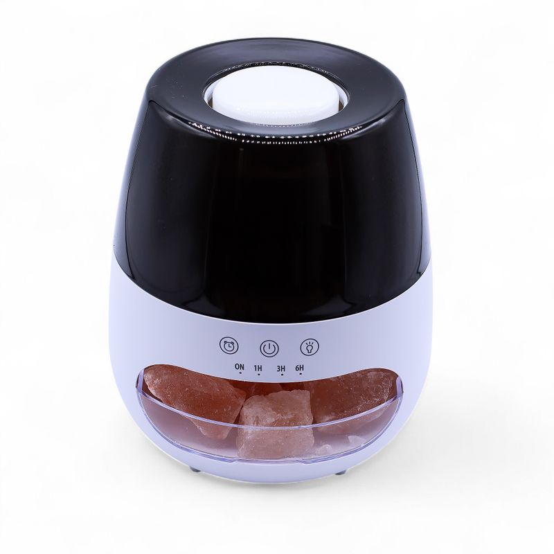 Doftspridare med Flammeffekt och Saltstenar - Vit USB - Färgbyte och Timer