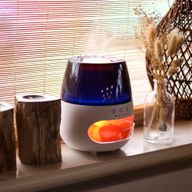 Doftspridare med Flammeffekt och Saltstenar - Vit USB - Färgbyte och Timer