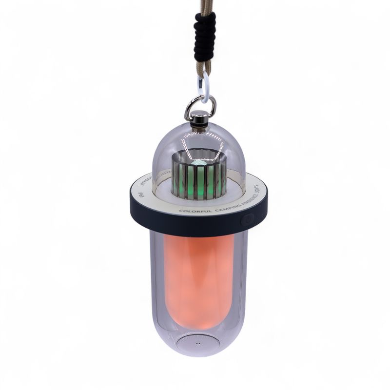 Utomhuslampa med Flammeffekt – Vit - USB-C Laddningsbar - Multifärg