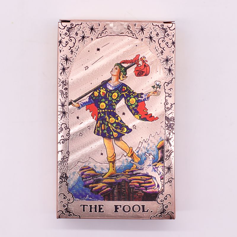 Tarotkortlek med Roséguldfolie - Månfas - med Guidehäfte