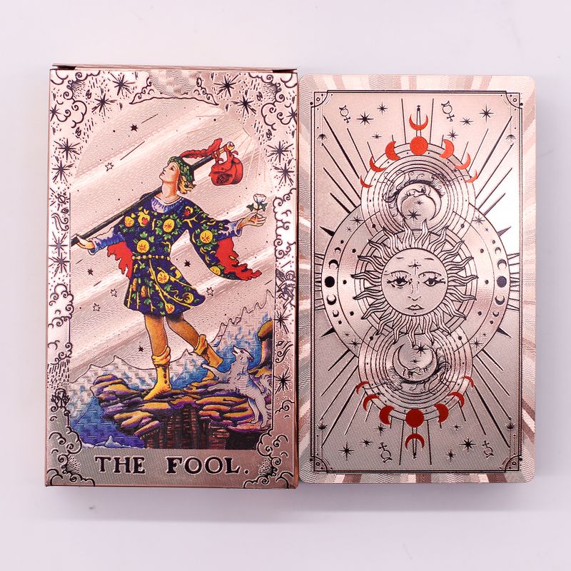 Tarotkortlek med Roséguldfolie - Månfas - med Guidehäfte