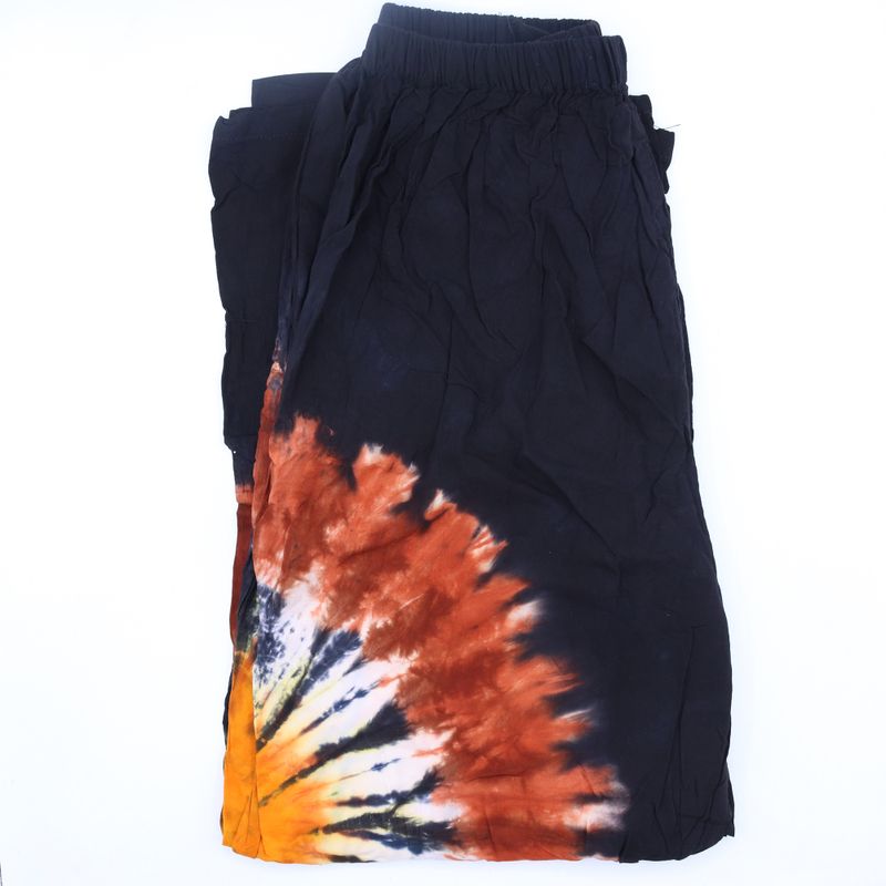 Loungebyxor i Japan-stil - L - Svart, Chokladfärg / Orange