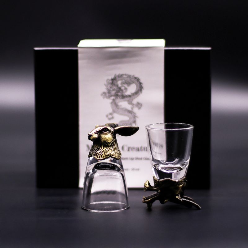 Gåvoset med 6 Bottom Up Shotglas (50ml) - Mystiska Varelser
