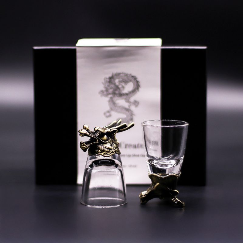 Gåvoset med 6 Bottom Up Shotglas (50ml) - Mystiska Varelser
