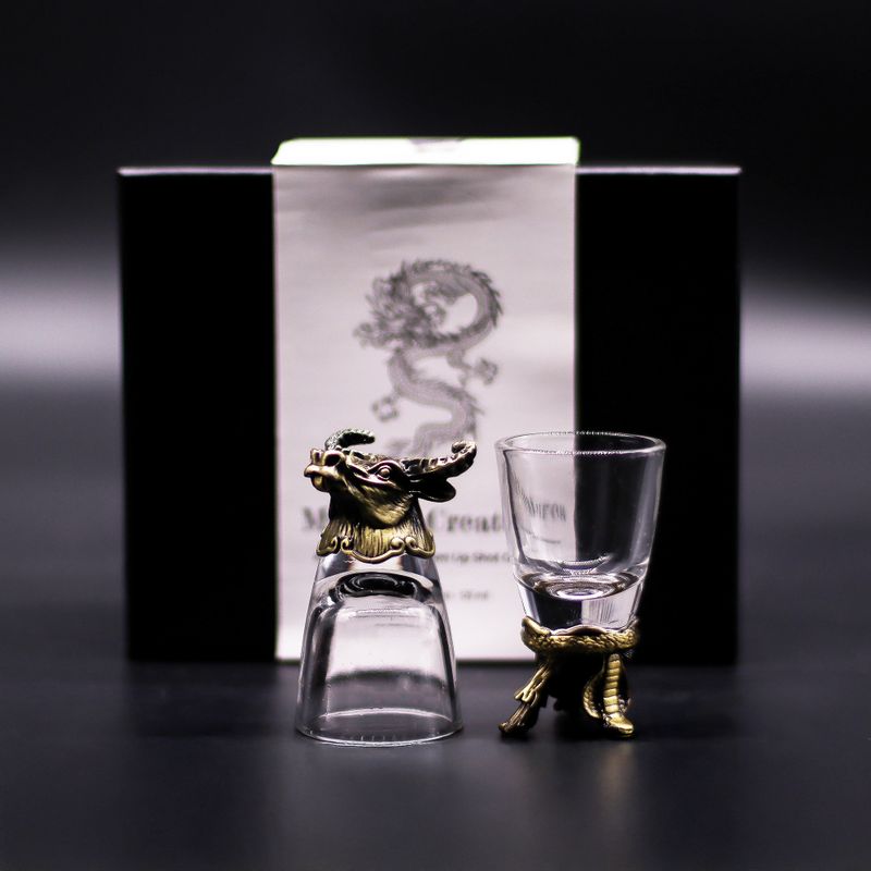 Gåvoset med 6 Bottom Up Shotglas (50ml) - Mystiska Varelser