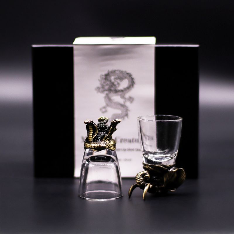 Gåvoset med 6 Bottom Up Shotglas (50ml) - Mystiska Varelser