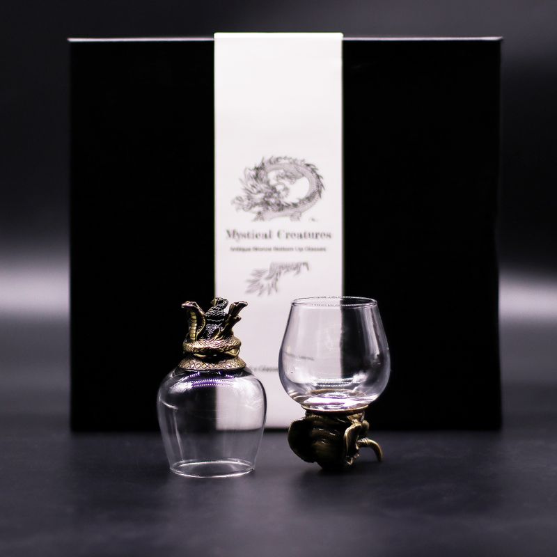 Gåvoset med 6 Bottom Up Glas (100ml) - Mystiska Varelser