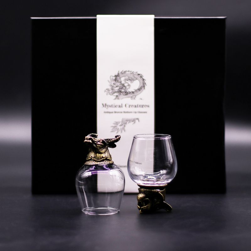 Gåvoset med 6 Bottom Up Glas (100ml) - Mystiska Varelser