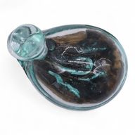 Smält Glas på Trä - Karaff med Kork (Ankform)