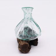 Smält Glas på Trä - Exklusiv Mini Karaff