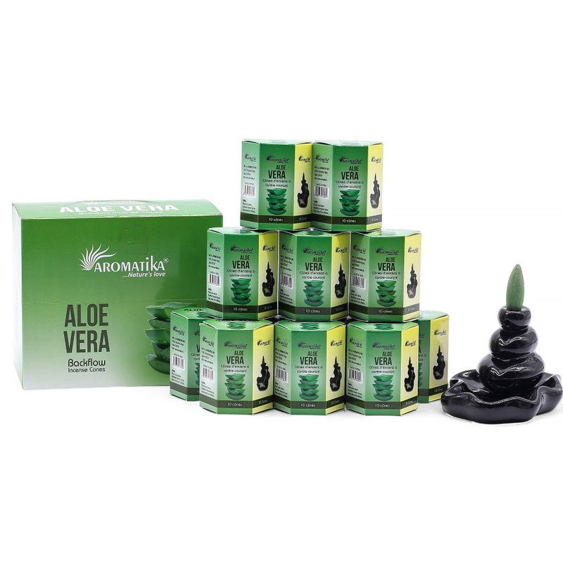 Aromatika Masala Tillbakaflöde Rökelsekoner - Aloe Vera