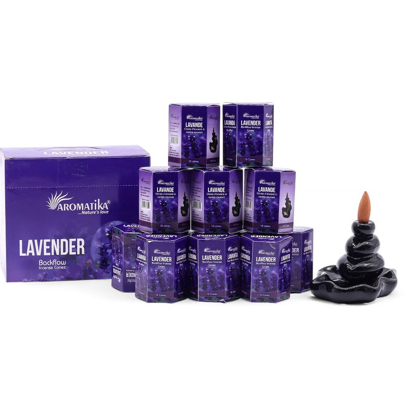 Aromatika Masala Tillbakaflöde Rökelsekoner - Lavendel