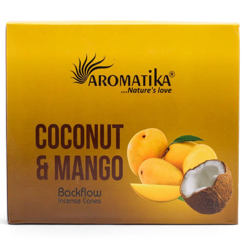 Aromatika Masala Tillbakaflöde Rökelsekoner - Kokosnöt & Mango