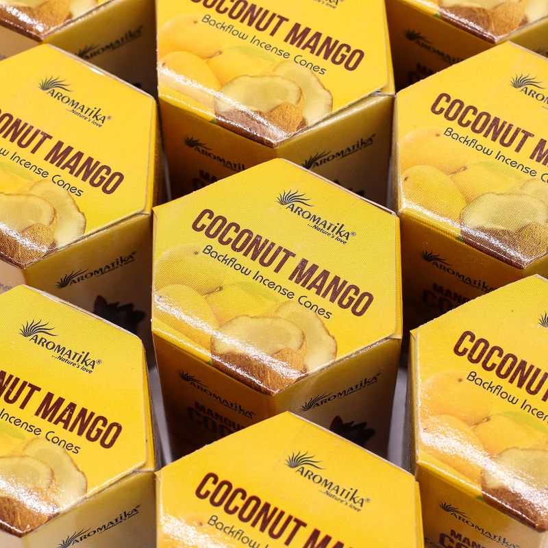 Aromatika Masala Tillbakaflöde Rökelsekoner - Kokosnöt & Mango