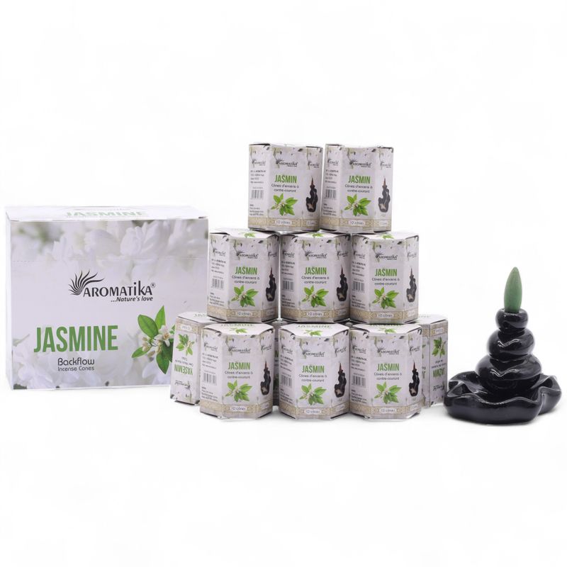 Aromatika Masala Tillbakaflöde Rökelsekoner - Jasmin
