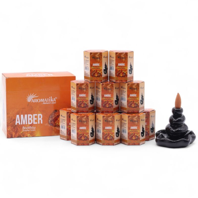 Aromatika Masala Tillbakaflöde Rökelsekoner - Bärnsten