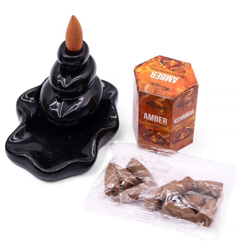Aromatika Masala Tillbakaflöde Rökelsekoner - Bärnsten