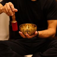 Klangskålar av Ren Mässing - Etsad Buddha - Set om 4 - Ca 3.85kg