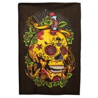 Väggdekoration i Bomull (70x110cm) - De Dödas Dödskalle