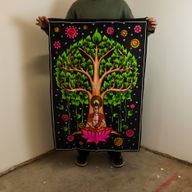 Väggdekoration i Bomull (70x110cm) - Buddha Bodhiträd