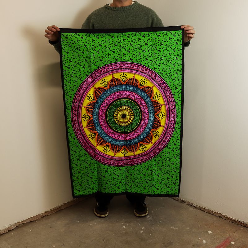 Väggdekoration i Bomull (70x110cm) - Livfull Mandala