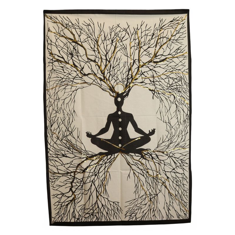 Väggdekoration i Bomull (70x110cm) - Chakra Jordkontakt