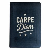 Anteckningsbok i Sammet - 80 sidor - Carpe Diem - Svart