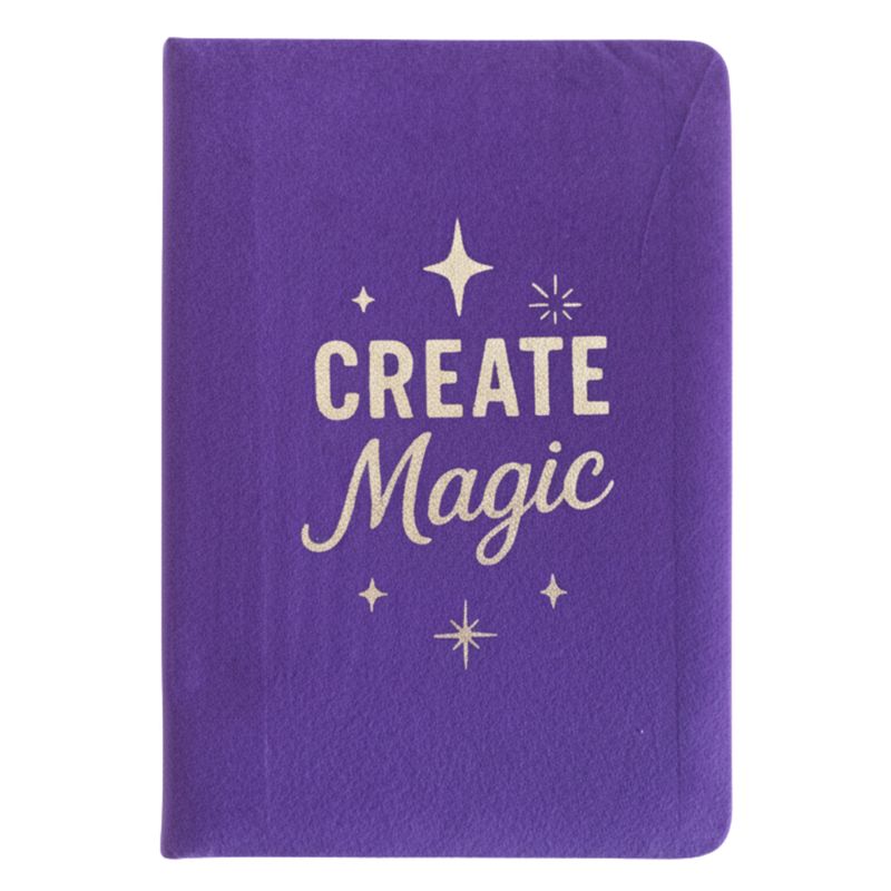 Anteckningsbok i Sammet - 80 sidor - Create Magic - Lila