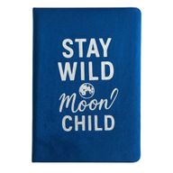 Anteckningsbok i Sammet - 80 sidor - Stay Wild Moon Child - Mörkblå