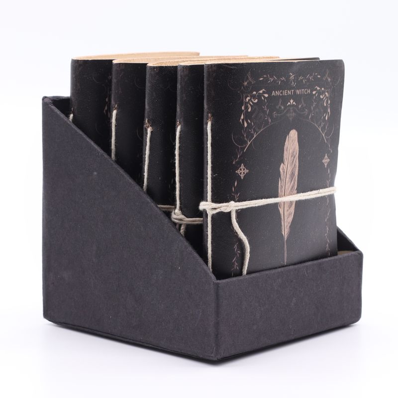Blandade Häxritual-Anteckningsböcker i Läder (6x4.5") - Utställningspaket