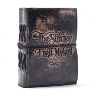 Tjock Läderanteckningsbok med Rufasade Kanter (5x3.5") - The Stories I Tell Myself