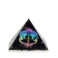 Liten Orgonitpyramid 5.5x4.5cm - Chakrabuddha - Svarta Turmalinspån