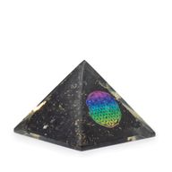 Liten Orgonitpyramid 5.5x4.5cm - Livets Blomma - Svarta Turmalinspån