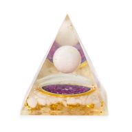 Medelstor Orgonitpyramid 7x6cm - Flytande Kvartsboll - Kvartsbitar