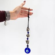 Hängande Prydnad med Stenar - Pyritstenar & Pärlor - Onda Ögat