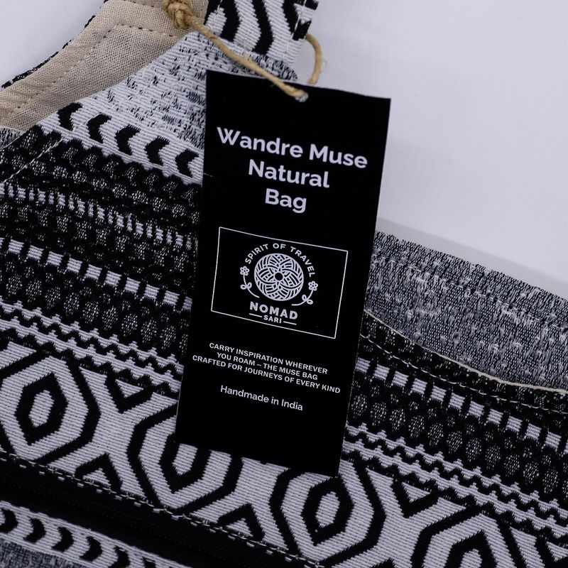 Nomad Sari Jacquard Naturväska – Urban Caravan – Wander Muse Axelremsväska