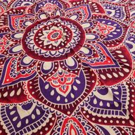 Stor Mandala Väggdekoration i Bomull (180cm) - Rosa & Lila