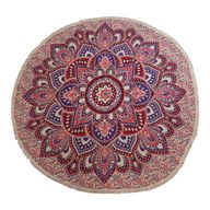 Stor Mandala Väggdekoration i Bomull (180cm) - Rosa & Lila